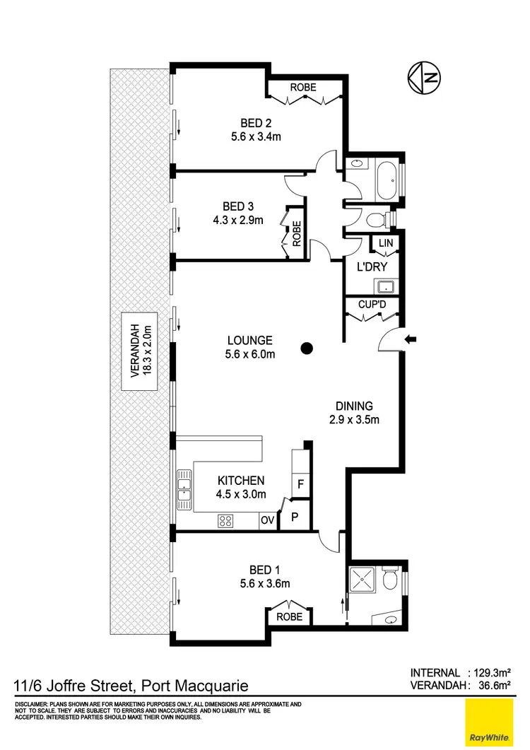 Floorplan of Homely apartment listing, 11/4-8 Joffre Street, Port Macquarie NSW 2444