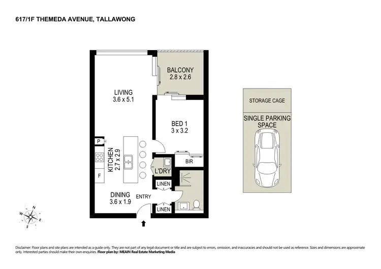 Floorplan of Homely apartment listing, 617/1F Themeda Avenue, Tallawong NSW 2762