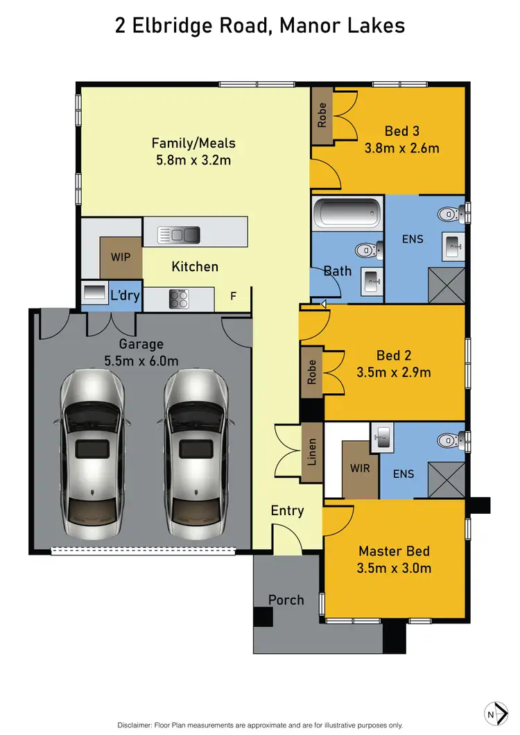 Floorplan of Homely house listing, 2 Elbridge Road, Manor Lakes VIC 3024