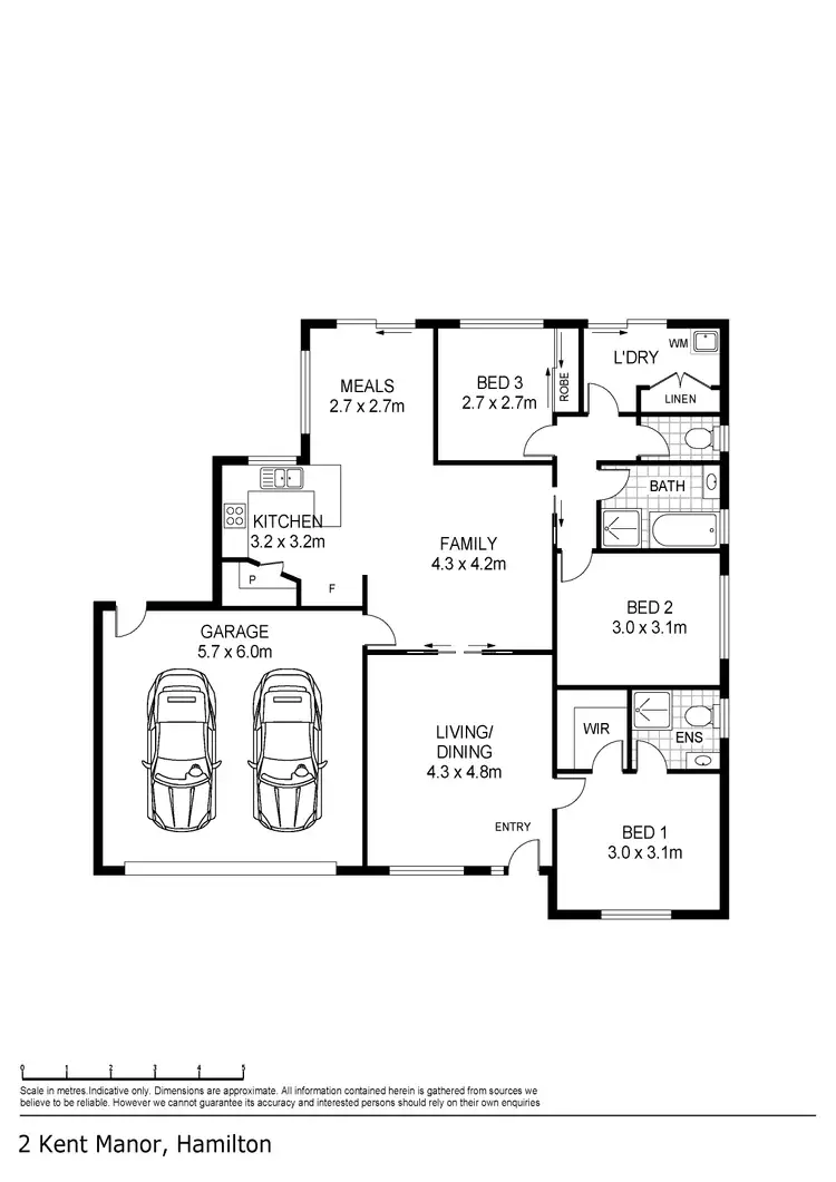 Floorplan of Homely house listing, 2 Kent Manor, Hamilton VIC 3300