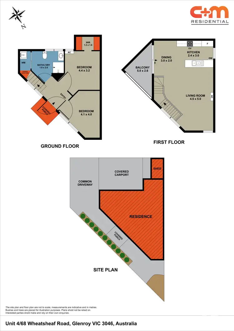 Floorplan of Homely townhouse listing, 4/68 Wheatsheaf Road, Glenroy VIC 3046