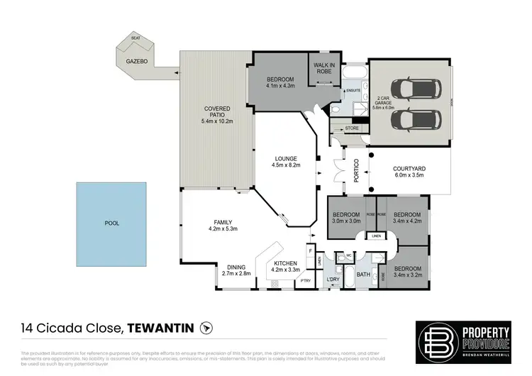 Floorplan of Homely house listing, 14 Cicada Close, Tewantin QLD 4565
