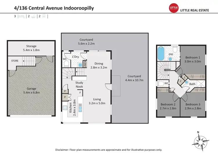 Floorplan of Homely apartment listing, 4/136 Central Avenue, Indooroopilly QLD 4068