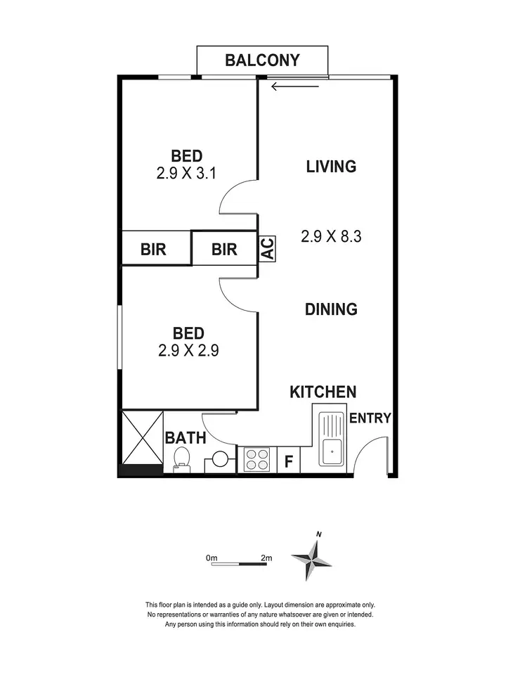 Floorplan of Homely apartment listing, 1905/39 Lonsdale Street, Melbourne VIC 3000