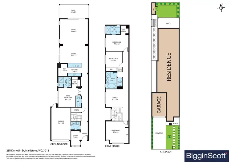 Floorplan of Homely townhouse listing, 28B Dunedin Street, Maidstone VIC 3012