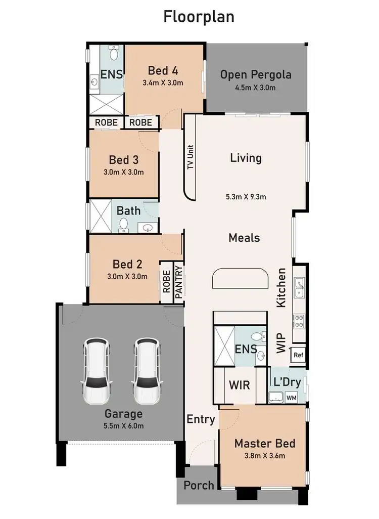 Floorplan of Homely house listing, 12 Powderbark Crescent, Mickleham VIC 3064