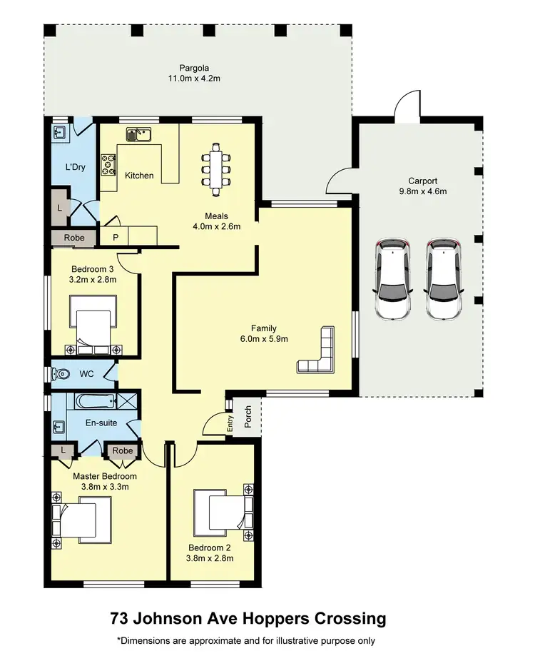 Floorplan of Homely house listing, 73 Johnson Avenue, Hoppers Crossing VIC 3029