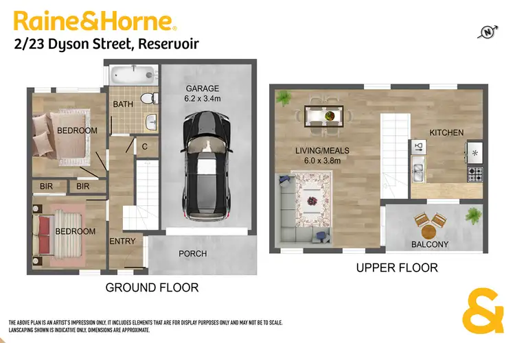 Floorplan of Homely townhouse listing, 3/23 Dyson Street, Reservoir VIC 3073