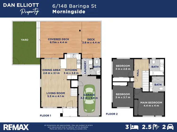 Floorplan of Homely townhouse listing, 6/148 Baringa Street, Morningside QLD 4170