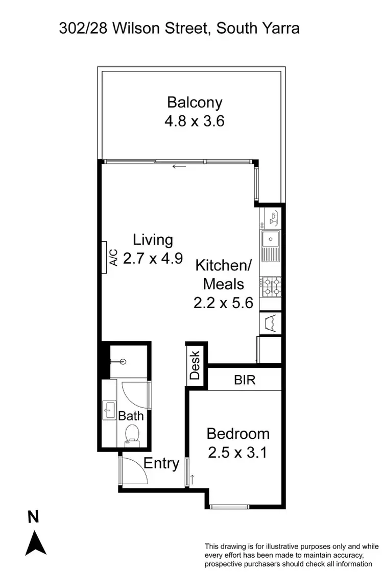 Floorplan of Homely house listing, 302/26 Wilson Street, South Yarra VIC 3141