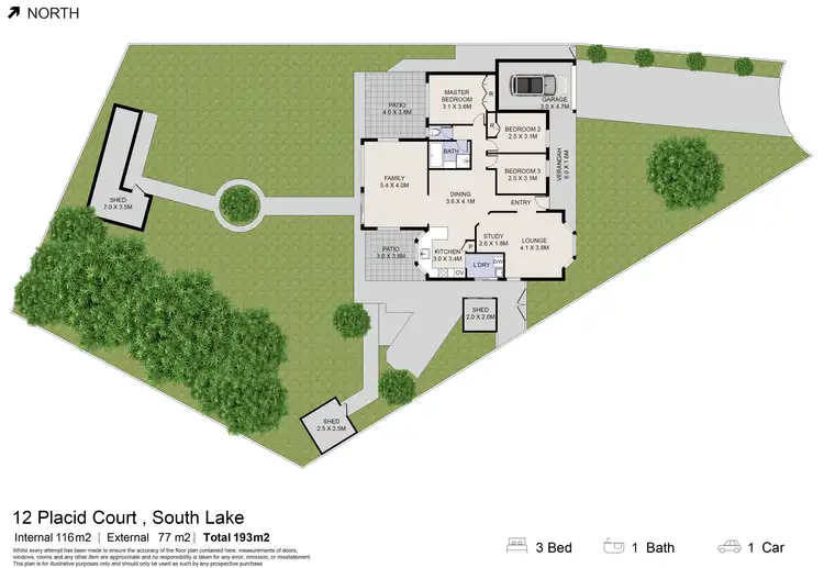 Floorplan of Homely house listing, 12 Placid Court, South Lake WA 6164