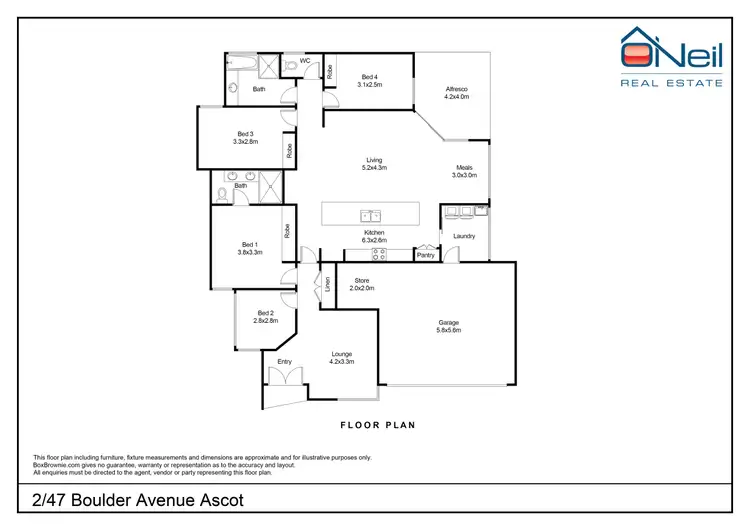 Floorplan of Homely house listing, 2/47 Boulder Avenue, Ascot WA 6104