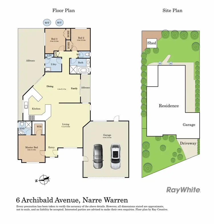 Floorplan of Homely house listing, 6 Archibald Avenue, Narre Warren VIC 3805