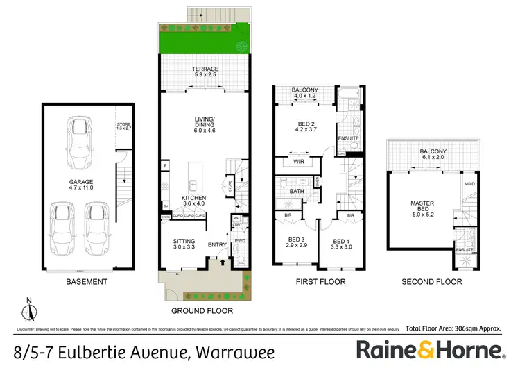 Floorplan of Homely townhouse listing, 8/5-7 Eulbertie Avenue, Warrawee NSW 2074
