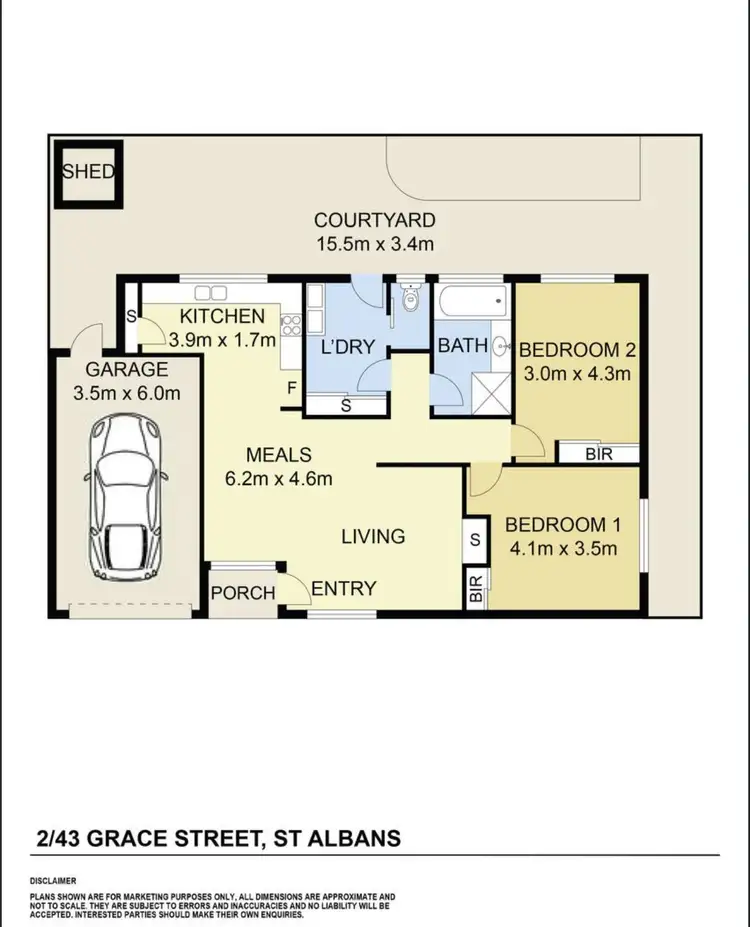 Floorplan of Homely house listing, 2/43 Grace St, St Albans VIC 3021