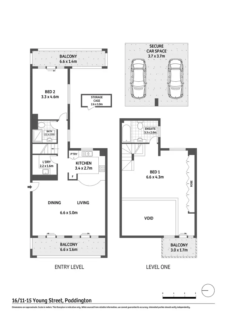 Floorplan of Homely apartment listing, 16/11-15 Young Street, Paddington NSW 2021