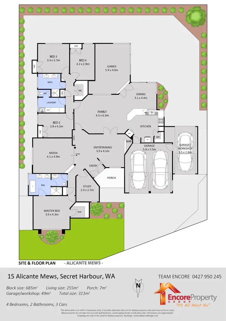 Floorplan of Homely house listing, 15 Alicante Mews, Secret Harbour WA 6173