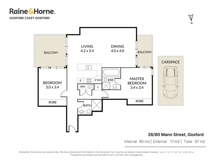 Floorplan of Homely apartment listing, 26/72-82 Mann Street, Gosford NSW 2250