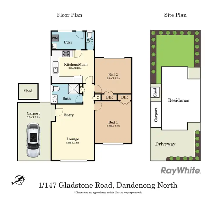 Floorplan of Homely unit listing, 1/147 Gladstone Road, Dandenong North VIC 3175