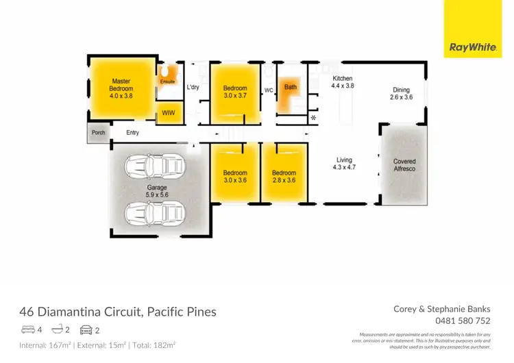 Floorplan of Homely house listing, 46 Diamantina Circuit, Pacific Pines QLD 4211