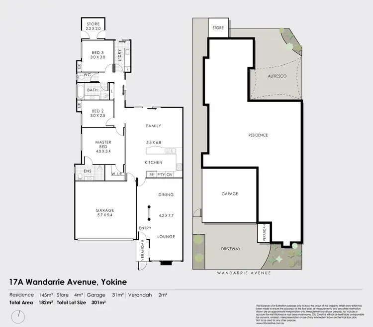 Floorplan of Homely house listing, 17A Wandarrie Avenue, Yokine WA 6060
