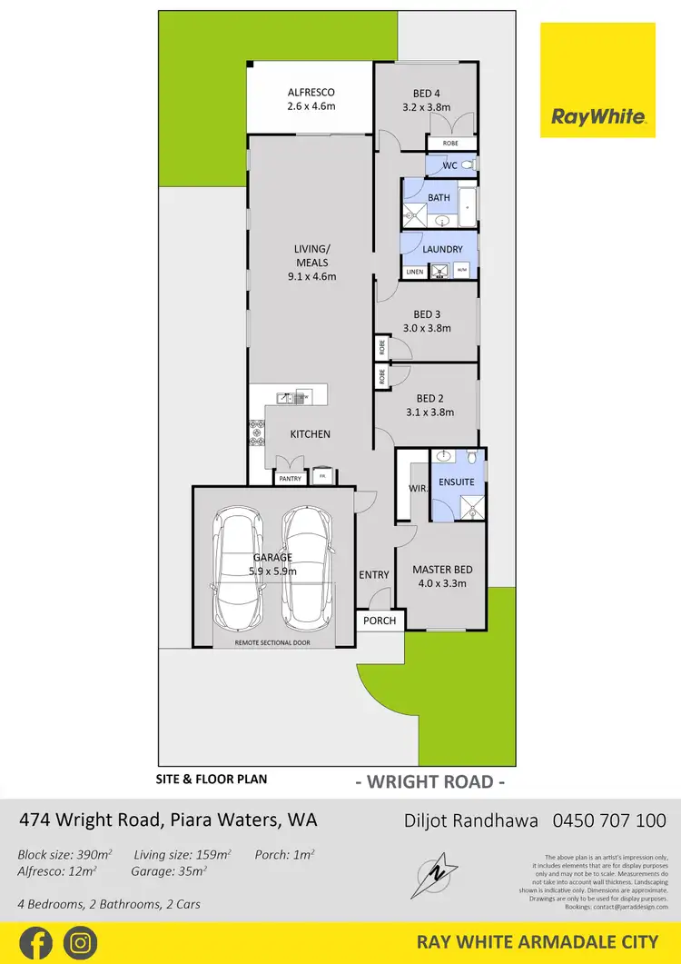 Floorplan of Homely house listing, 474 WRIGHT ROAD, Piara Waters WA 6112
