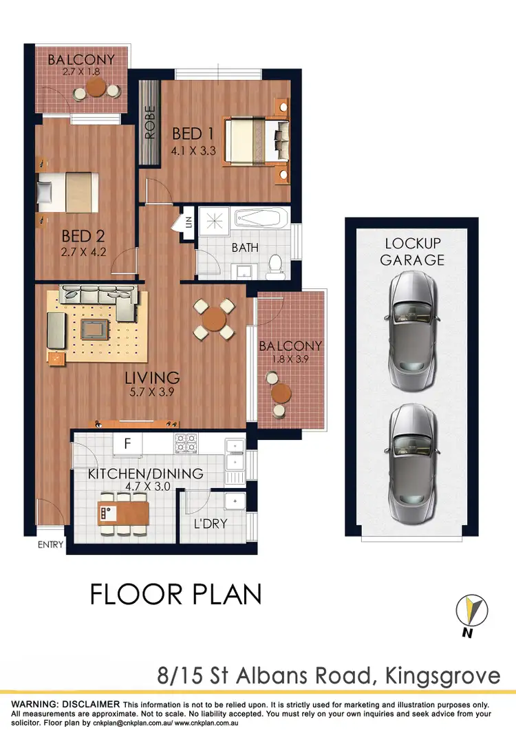 Floorplan of Homely unit listing, 8/15 St Albans Road, Kingsgrove NSW 2208