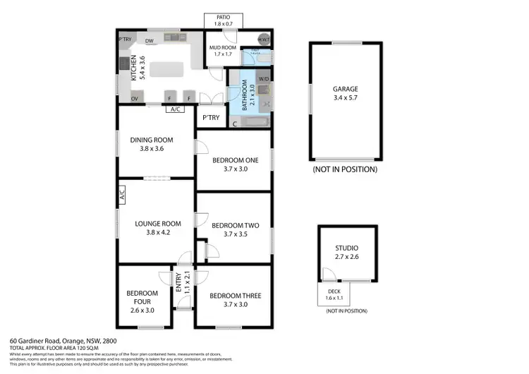 Floorplan of Homely house listing, 60 Gardiner Road, Orange NSW 2800
