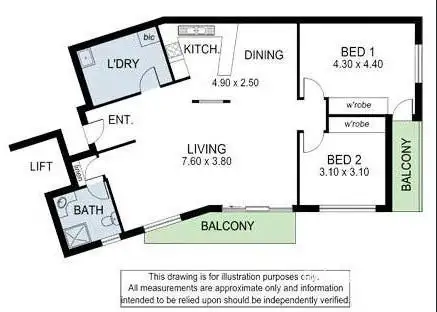 Floorplan of Homely apartment listing, 12/388 Henley Beach Road, Lockleys SA 5032