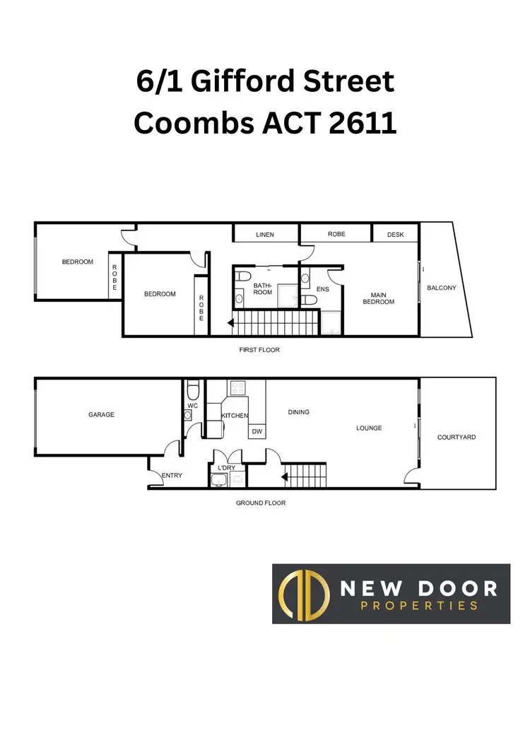 Floorplan of Homely townhouse listing, 6/1 Gifford Street, Coombs ACT 2611