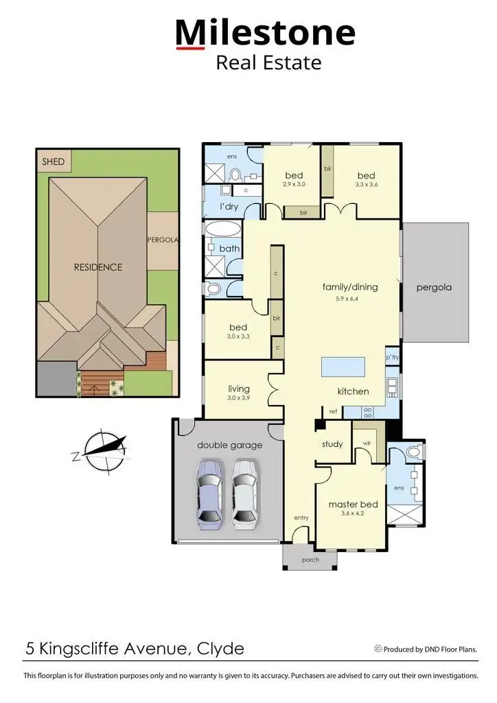 Floorplan of Homely house listing, 5 Kingscliff Avenue, Clyde VIC 3978