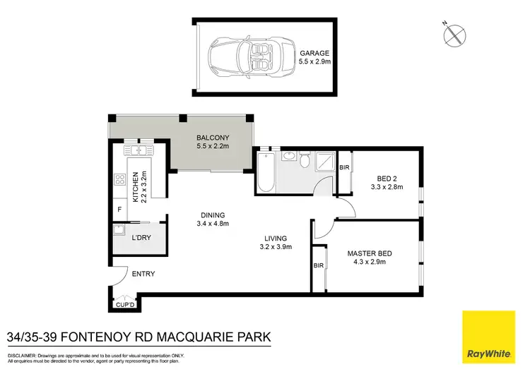 Floorplan of Homely unit listing, 34/35-39 Fontenoy Road, Macquarie Park NSW 2113