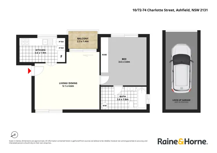 Floorplan of Homely apartment listing, 10/72-74 Charlotte Street, Ashfield NSW 2131