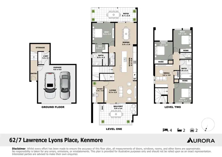 Floorplan of Homely house listing, 62/7 Lawrence Lyons Place, Kenmore QLD 4069