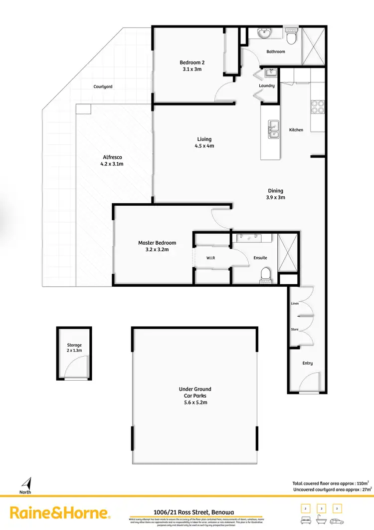 Floorplan of Homely unit listing, 1006/21 Ross Street, Benowa QLD 4217