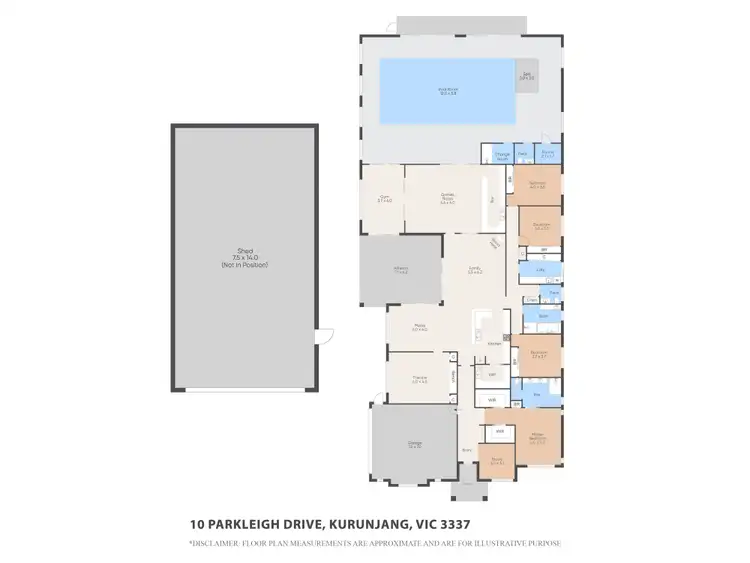 Floorplan of Homely house listing, 10 Parkleigh Drive, Kurunjang VIC 3337