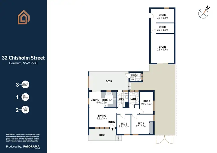 Floorplan of Homely house listing, 32 Chisholm St, Goulburn NSW 2580