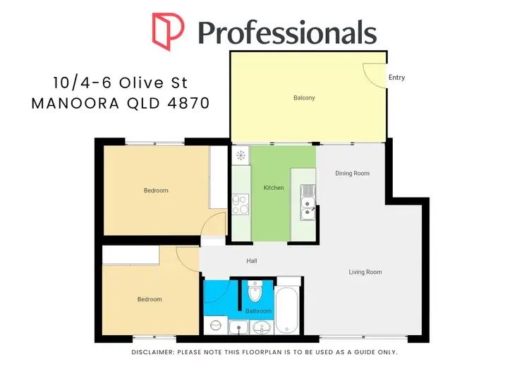 Floorplan of Homely apartment listing, 10/4-6 Olive Street, Manoora QLD 4870