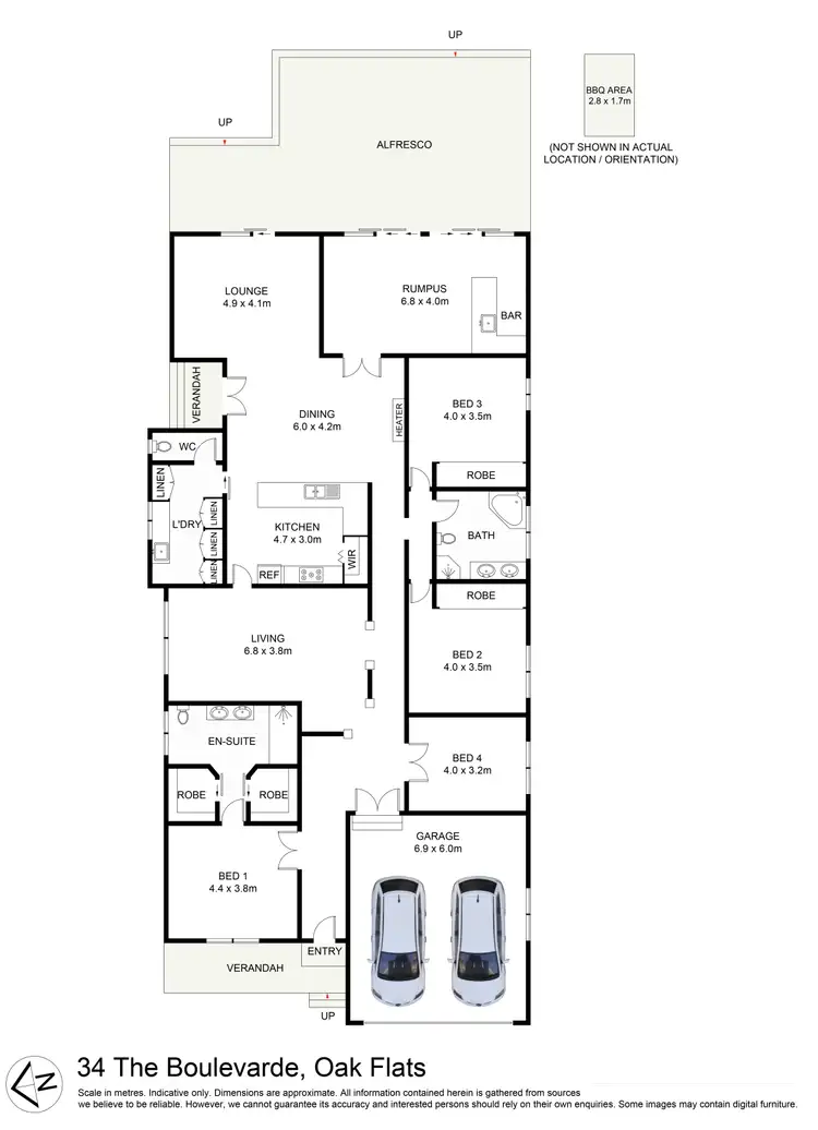 Floorplan of Homely house listing, 34 The Boulevarde, Oak Flats NSW 2529