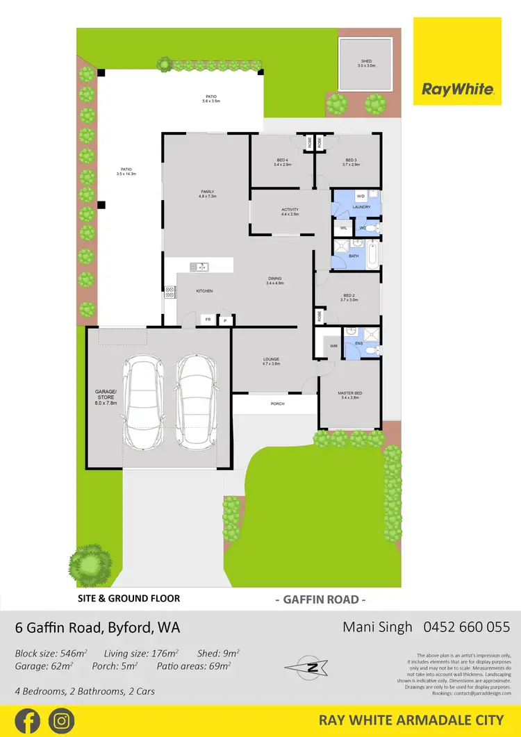 Floorplan of Homely house listing, 6 Gaffin Road, Byford WA 6122