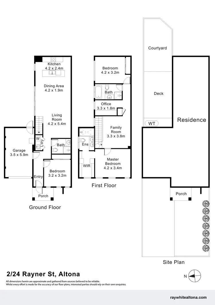 Floorplan of Homely townhouse listing, 2/24 Rayner Street, Altona VIC 3018