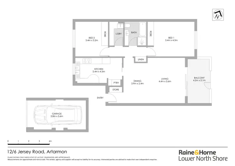 Floorplan of Homely apartment listing, 12/6 Jersey Road, Artarmon NSW 2064