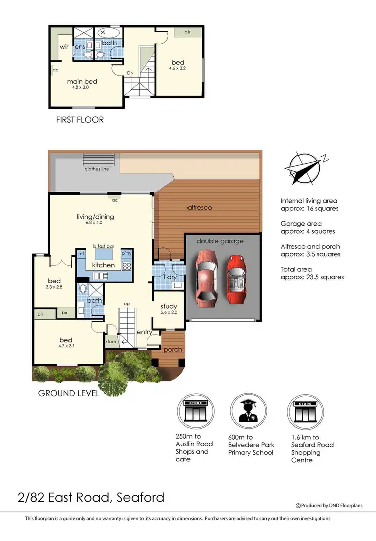 Floorplan of Homely townhouse listing, 2/82 East Road, Seaford VIC 3198