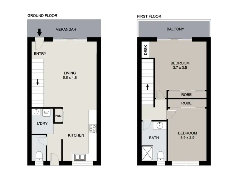 Floorplan of Homely townhouse listing, 3/3 Flinders Parade, Gladstone Central QLD 4680