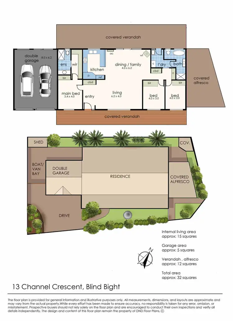 Floorplan of Homely house listing, 13 Channel Crescent, Blind Bight VIC 3980