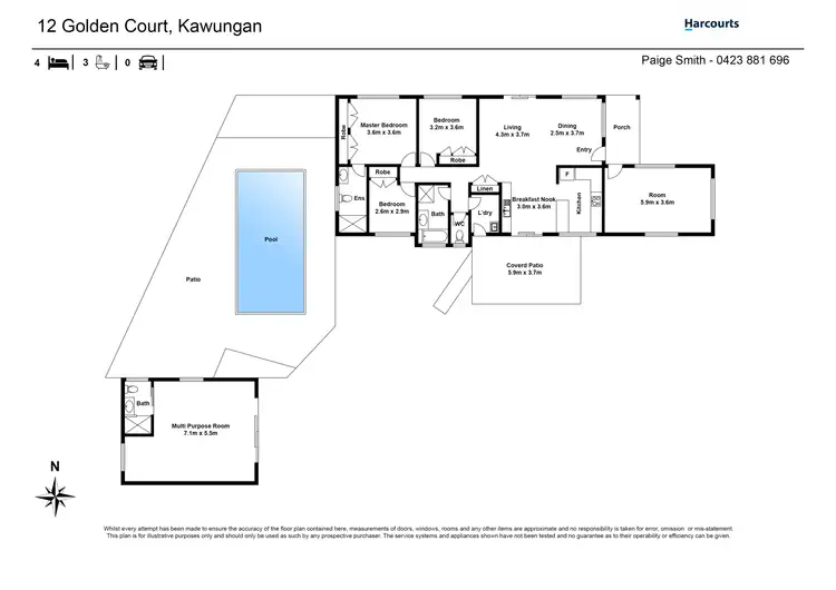 Floorplan of Homely house listing, 12 Golden Court, Kawungan QLD 4655