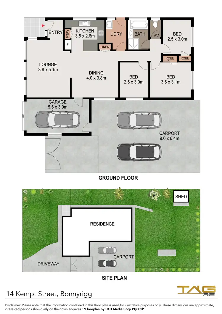 Floorplan of Homely house listing, 14 Kempt Street, Bonnyrigg NSW 2177