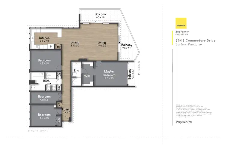 Floorplan of Homely apartment listing, 59/18 Commodore Drive, Surfers Paradise QLD 4217