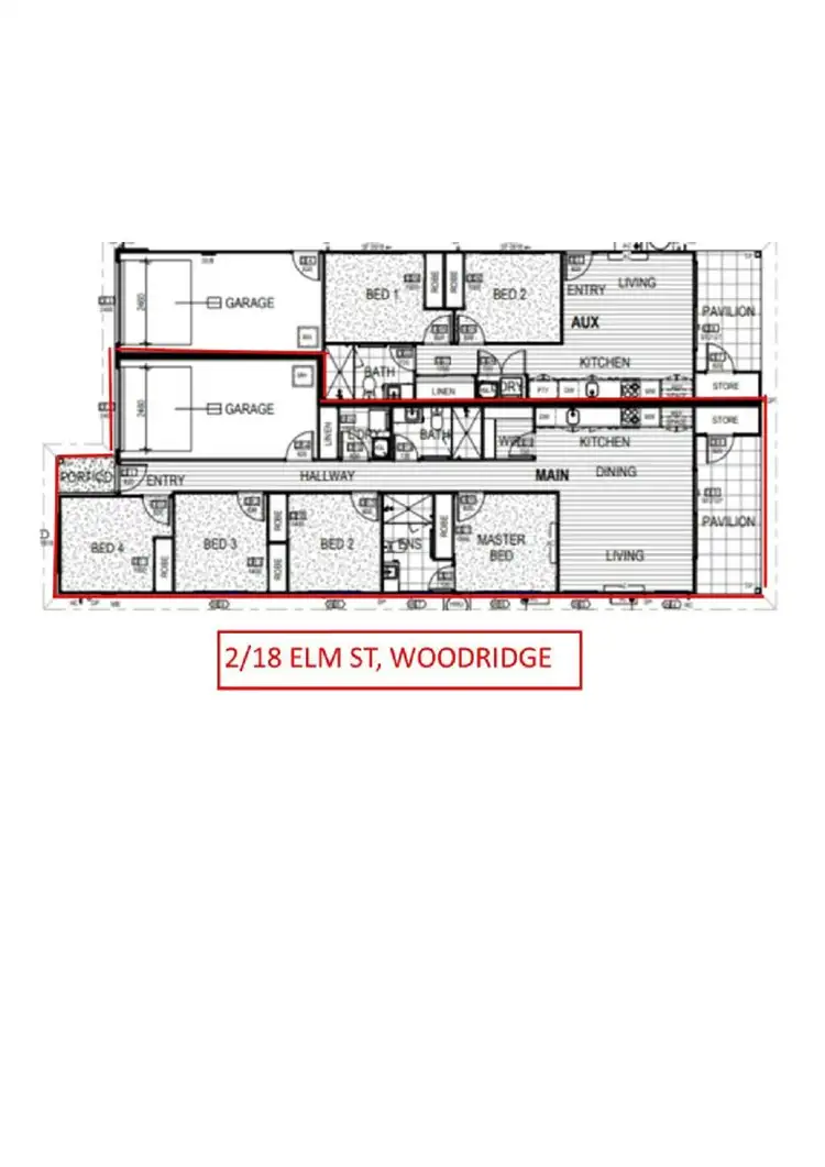 Floorplan of Homely semi-detached listing, 2/18 Elm Avenue, Woodridge QLD 4114