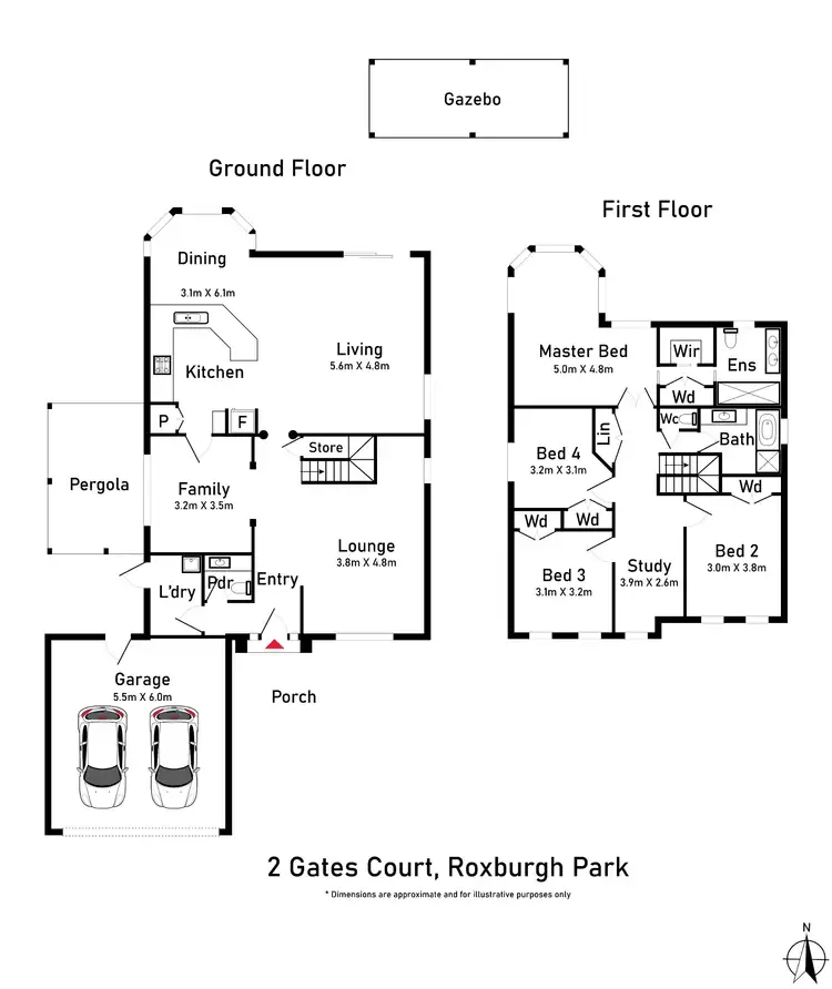 Floorplan of Homely house listing, 2 Gates Court, Roxburgh Park VIC 3064